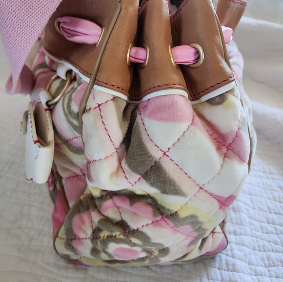 SOLD juicy couture Gorgeous Velour Quilted Logo Vintage Pink Daydreamer 💗 💕 - Picture 13 of 15